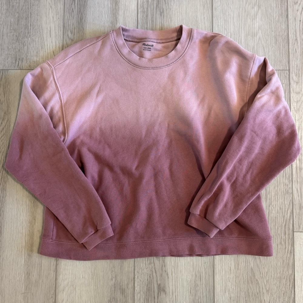 Madewell Ombre Purple Womens Oversized Sweater Boxy Cropped Fit Size XXS